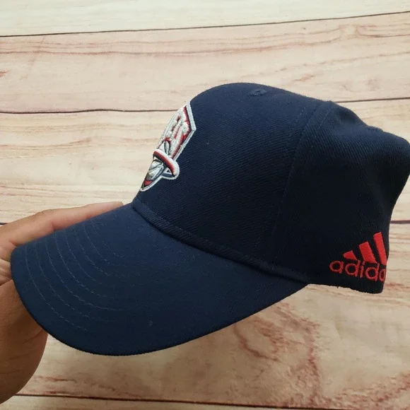 New Jersey Nets Hat Cap Strap Back One Size‎ Navy NBA Basketball Adidas Mens - Picture 3 of 8